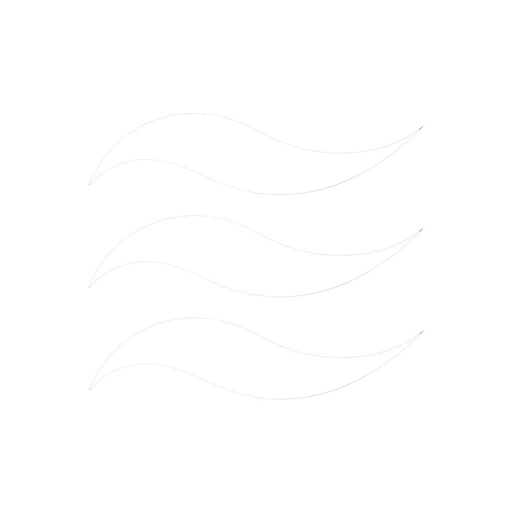 Logo de l'entreprise effika de couleur blanche qui représente un E avec trois vagues